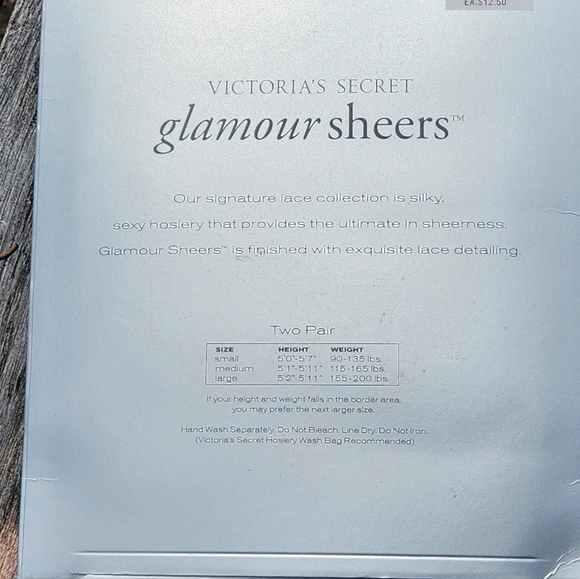 Victoria's Secret Glamour Sheers Stockings 2 Pack M - Picture 2 of 3